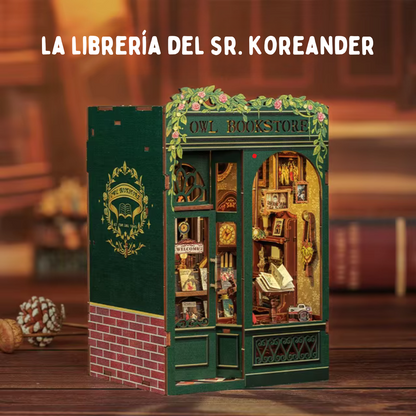 La librería del Sr. Koreander - Maqueta de madera para relajación antiestrés